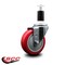 Service Caster 4'' Red Poly Wheel Swivel 1-3/8'' Expanding Stem Caster SCC-EX20S414-PPUB-RED-138 - alternate 4